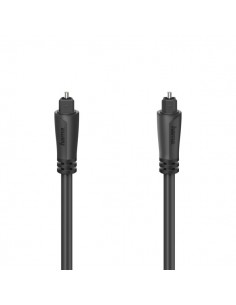 Hama Essential Cable de Fibra Optica para Audio - Longitud 1.5m - Toslink Macho - Color Negro