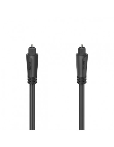 Hama Essential Cable de Fibra Optica para Audio - Longitud 1.5m - Toslink Macho - Color Negro