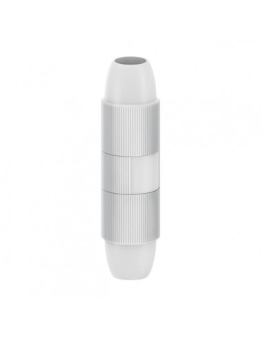 Hama Essential Empalme Coaxial con Bloqueo - Fijacion con Tornillo - Apto para Cables entre 5 y 7mm - Color Blanco