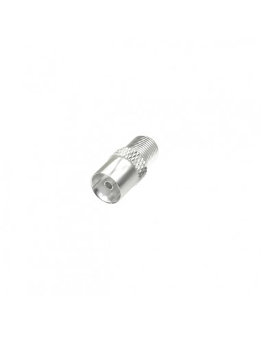 Hama Essential Adaptador de Conector F a Coaxial - Color Plata
