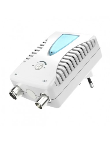 Hama Essential Amplificador de Cable de Banda Ancha - Catv - Amplificacion 22dB - Atenuacion 13dB - Color Blanco