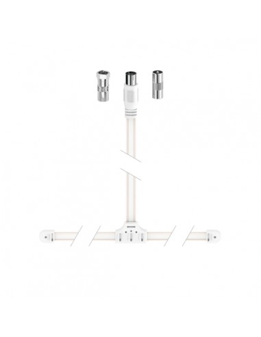 Hama Essential Antena Dipolo DAB-- Cable Coaxial de 1.75m - Color Blanco