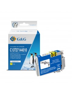 G&G Epson T2714 T2704 (27XL) Amarillo Cartucho de Tinta Generico - Reemplaza C13T27144012 C13T27044012