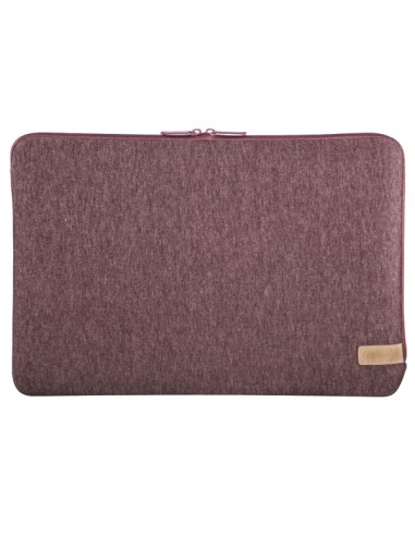 Hama Jersey Funda para Portatiles hasta 14.1" - Cierre con Cremallera - Forro Interior Suave - Color Rojo