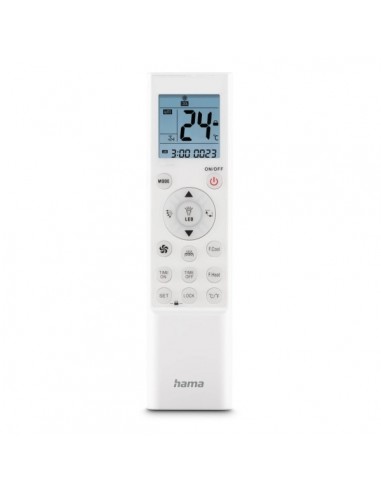 Hama Mando a Distancia para Aire Acondicionado - Universal - Soporte de Pared Incluido - Pantalla LCD - Temporizador -