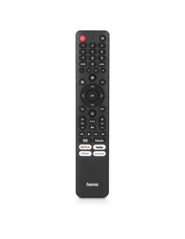 Hama Mando a Distancia para TV Hisense - Alcance 10m - 45 Botones - Acceso Directo a Plataformas de Streaming -
