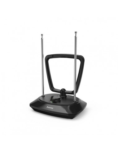 Hama Classic Antena de Interior - Cable Coaxial 1.9m - DAB-- DAB - DVB-T2 - FM - 19.5x10.5x15cm - Color Negro