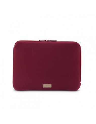 Hama Jersey Funda para Portatiles hasta 14.1" - Cierre con Cremallera - Forro Interior Suave - 37x1.5x27cm - Color Rojo