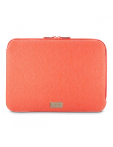 Hama Jersey Funda para Portatiles hasta 14.1" - Cierre con Cremallera - Forro Interior Suave - 37x1.5x27cm - Color Naranja