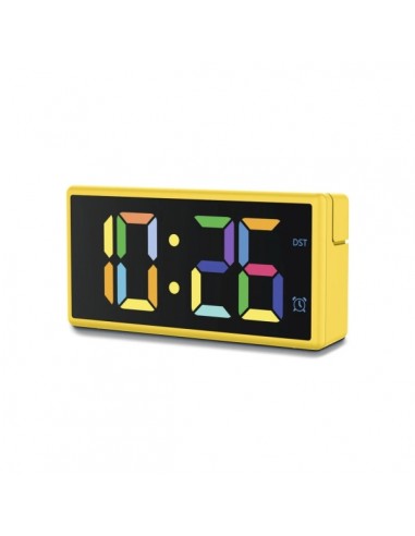 Hama Ibiza Reloj Despertador Digital - Pantalla Multicolor - Funcion de Carga USB-A - Funcion de Repeticion de Alarma -