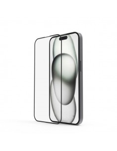 Hama Extreme Protect Protector de Pantalla para iPhone 15 - Vidrio Templado - Antihuellas - Grado de Dureza 10H - Proteccion