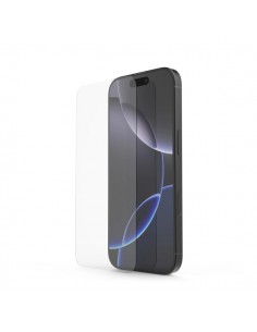 Hama Clear Protect Protector de Pantalla para iPhone 16 Pro - Antihuellas - Vidrio de Seguridad - Grado de Dureza 9H - Color