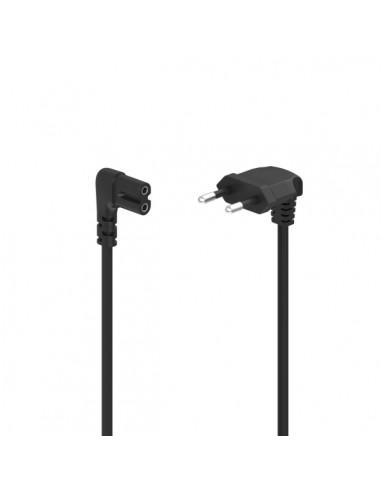 Hama Cable de Alimentacion Acodado CEE7 16 Macho - Hembra C7 Acodada - Longitud 5m - Seccion 0.75mm2 - Color Negro
