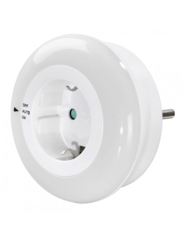 Hama Circle Luz LED Nocturna con Enchufe - Potencia 0.8W - IP20 - Sensor de Luz - Proteccion Tactil - 8.2x8.2x7.3cm - Color