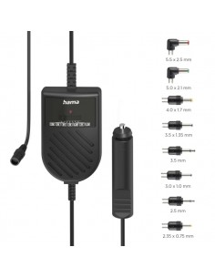 Hama Fuente de Alimentacion para Coche 36W - Conector 12V - Indicador LED - Voltaje Variable - Conectores Surtidos - Color