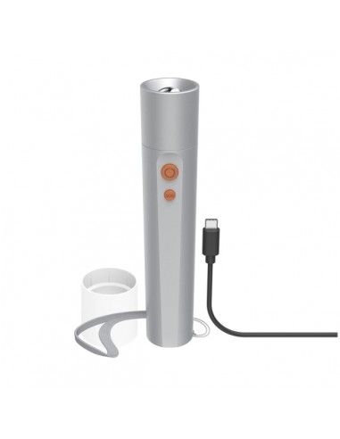 Hama Fl350-C Linterna LED - Recargable - 350 Lumenes - Bateria 18650 de Litio - Color Plata