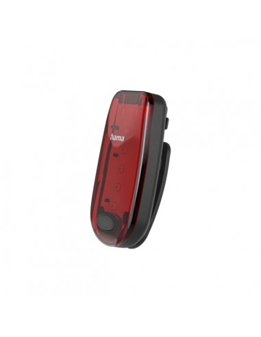 Hama Sl-C Luz LED Intermitente - Cable 26cm - Recargable - Autonomia hasta 7h - Color Negro y Rojo