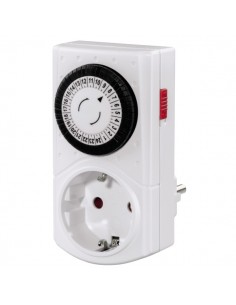 Hama Mini Enchufe Temporizador Mecanico - Potencia Maxima 3500W - Voltaje 230V - Temporizador - Intervalos de 30min - Color