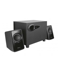 Trust Avora Altavoces USB 2.1 18W - Subwoofer Fabricado en Madera - Control de Volumen y Bajos - Entrada Jack 3.5mm - Color