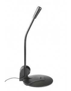 Trust Primo Microfono de Escritorio - Alta Sensibilidad - Jack 3.5mm - Cable de 1.80m - Color Negro