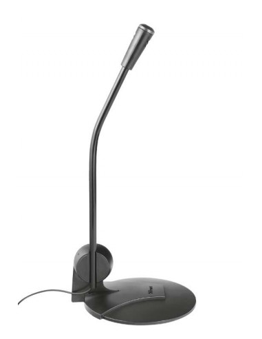 Trust Primo Microfono de Escritorio - Alta Sensibilidad - Jack 3.5mm - Cable de 1.80m - Color Negro