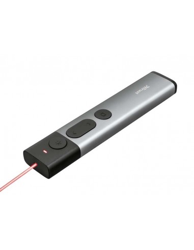 Trust Kazun Presentador Laser Inalambrico - 4 Botones - Radio de Accion 30m - Laser Color Rojo - Aluminio