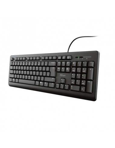 Trust TK150 Teclado USB - Teclas Silenciosas - 104 Teclas - Cable de 1.80m - Color Negro