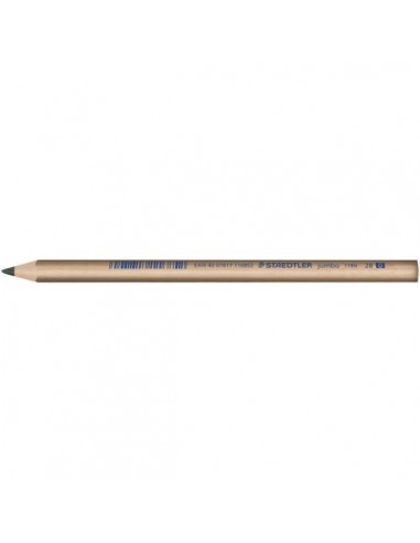 Staedtler Noris Natural 119 Jumbo Lapiz de Grafito Triangular 2B 4mm - Madera Certificada FSC - Cuerpo de Color Madera Natural