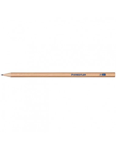 Staedtler Noris Natural 130 Lapiz de Grafito Hexagonal 2B - Madera Certificada FSC - Cuerpo de Color Madera Natural