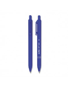 Alpino Soft Touch Boligrafo Retractil - Punta 1mm - Tacto Suave - Tinta Azul - Color Azul