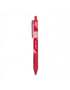 Alpino Dot Boligrafo Retractil - Punta 1mm - Agarre Suave - Color Rojo