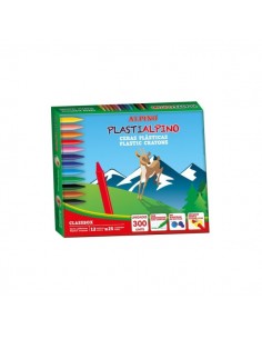 Alpino PlastiAlpino Economy Pack con 300 Ceras para NiÃ±os - Material Resistente - No Manchan - Colores Brillantes -