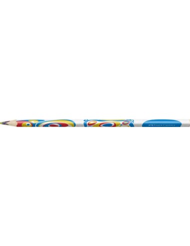 Faber-Castell Fantasia Lapiz con Mina Multicolor - Cuerpo Triangular Decorado - Madera de Bosques Sostenibles
