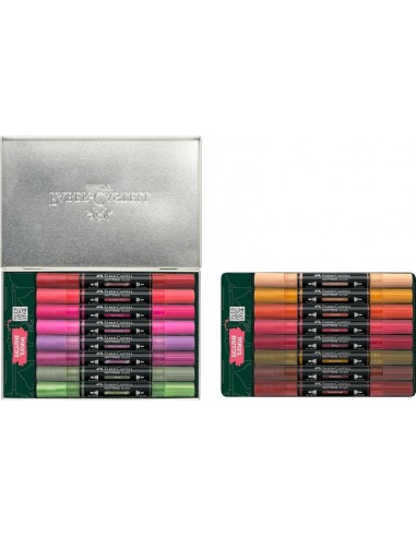 Faber-Castell Multimark Acrylic Style It-Home Pack con 16 Rotuladores Acrilicos Doble Punta - Puntas Redondas de 1mm y 3mm -