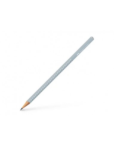 Faber-Castell Sparkle Aurora Lapiz Triangular de Grafito B - Mina Resistente a la Rotura - Con Cabelilla Plateada - Color del