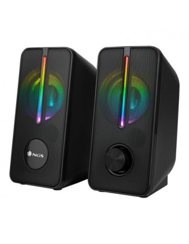 NGS Gaming GSX-150 Altavoces USB 2.0 12W - Iluminacion LED RGB - Conexion Jack 3.5mm - Controles en Altavoz