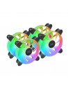 Mars Gaming MF-4A Pack de 4 Ventiladores de 120mm - 1000rpm - Iluminacion ARGB sin Marco - FDB - Silencioso 14dB - Tornillos