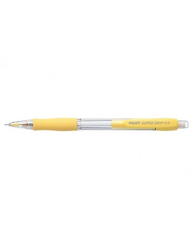Pilot Portaminas SuperGrip H185 - Trazo 0.5mm - Mina HB - Cuerpo Amarillo