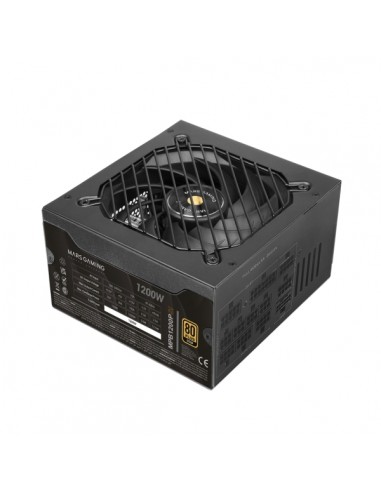 Mars Gaming MPB1200PSI Fuente de Alimentacion ATX - 1200W - Ventilador 140mm - 80 Plus Gold - Silencioso 14dB - Cableado