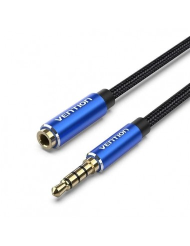 Vention Cable Extensor de Audio Estereo - Longitud 5m - Jack 3.5mm Macho - Jack 3.5mm Hembra - Conectores Chapados en Oro -
