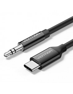 Vention Cable DAC de Audio - Longitud 1.5m - Jack 3.5mm - USB-C - Color Negro