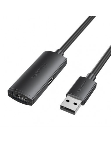 Vention Cable Extension USB 2.0 - Longitud 15m - USB-A Macho - USB-A Hembra - Velocidad hasta 480Mbps - Color Negro