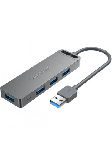 Vention Hub USB 5 en 1 - 4xUSB-A - Micro-USB - Cable USB-A - Velocidad hasta 5Gbps - Color Gris