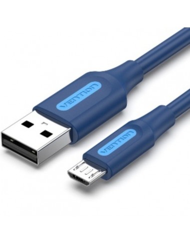 Vention Cable USB 2.0 - Potencia Maxima 60W - Longitud 1m - USB-A - Micro-USB - Velocidad hasta 480Mbps - Recubrimiento de
