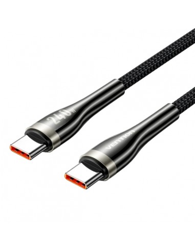 Vention Cable USB-C - Potencia hasta 240W - Longitud 1.2m - Velocidad hasta 480Mbps - Recubrimiento de Nailon Trenzado - Chip