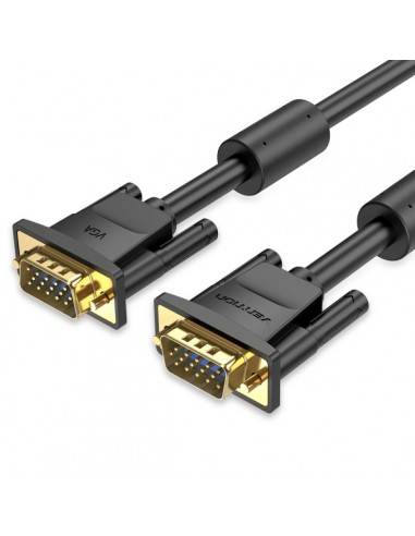 Vention Cable SVGA a VGA - Longitud 20m - Full HD - Nucleo de Ferrita - Conectores Chapados en Oro - Blindaje Multicapa - PVC