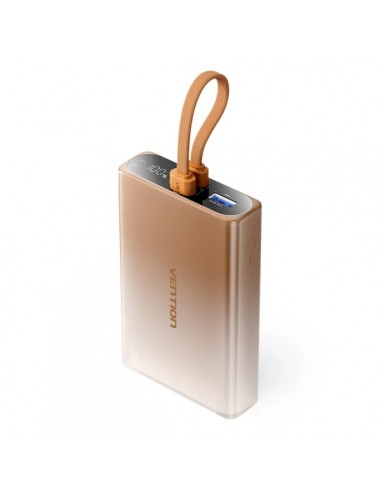 Vention Powerbank de 10000mAh - Potencia de Salida hasta 22.5W - USB-A - USB-C - Pantalla - Linterna LED Integrada - Apto