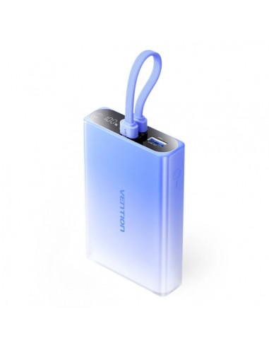Vention Powerbank de 10000mAh - Potencia de Salida hasta 22.5W - USB-A - USB-C - Pantalla - Linterna LED Integrada - Apto