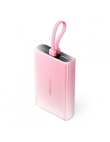 Vention Powerbank de 10000mAh - Potencia de Salida hasta 22.5W - USB-A - USB-C - Pantalla - Linterna LED Integrada - Apto