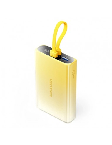 Vention Powerbank de 10000mAh - Potencia de Salida hasta 22.5W - USB-A - USB-C - Pantalla - Linterna LED Integrada - Apto